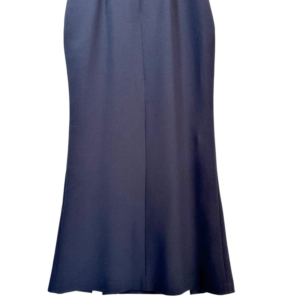 Eliza J Gown Dress Maxi Crepe Double Slit Prom Wedding Formal Navy Blue 10 - Picture 14 of 14